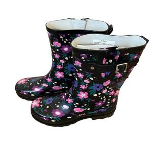 Western Chief Blossoming Women's Mid Waterproof Rain Boots Size 7 Multi Floral